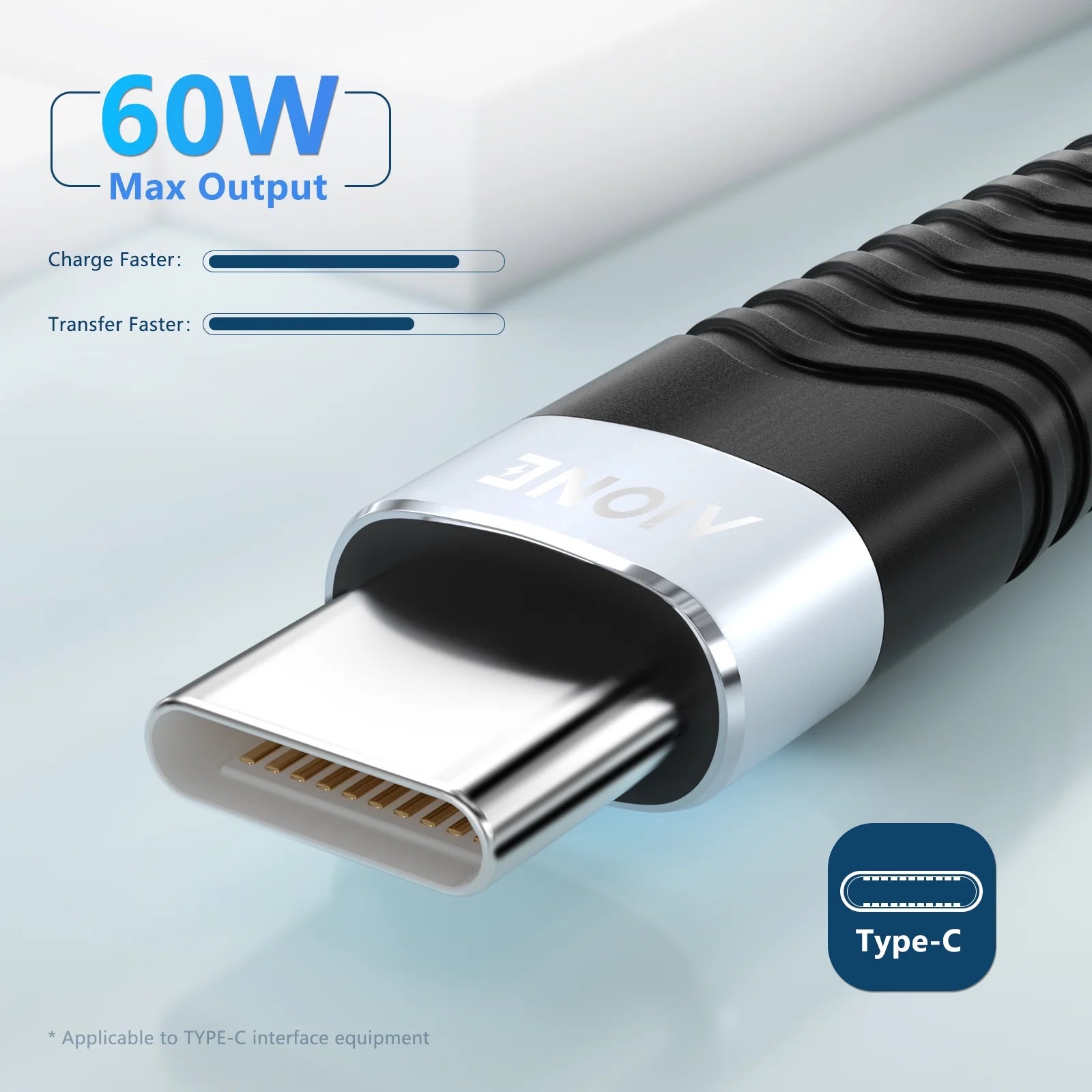 USB C Cable 6FT, 3-Pack - USB C to USB C Fast Charging Cable 60W/3A PD for iPhone 16/15, Samsung Galaxy, and iPad